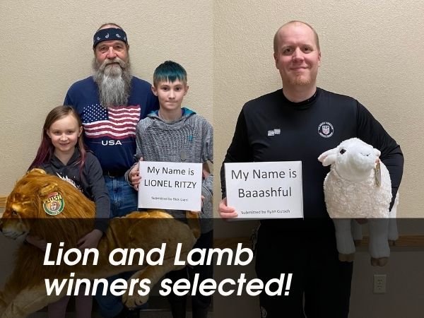 Lion and Lamb contest winners selected!