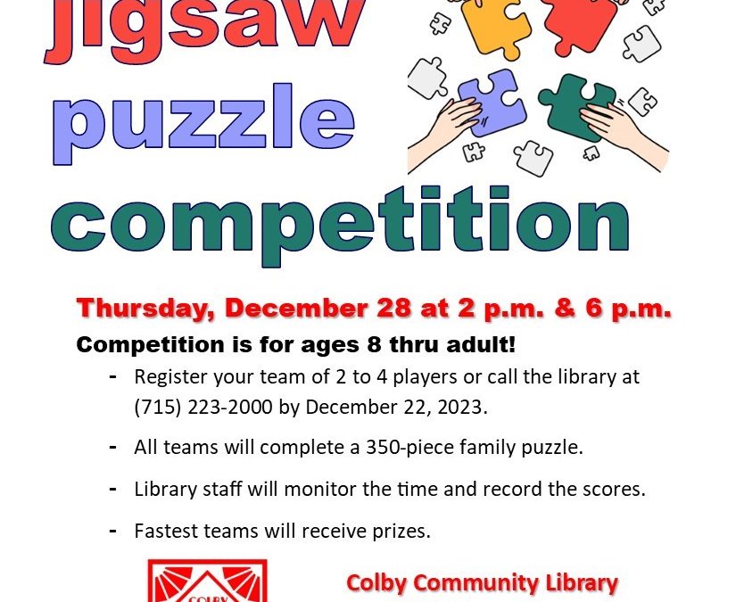 Stop by and sign up for CCL’s Jigsaw Puzzle Competition!